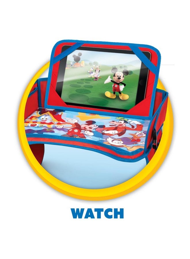 MICKEY MOUSE صينية سفر للأطفال من ميكي ماوس للسيارة، صينية مقعد السيارة للأطفال للسفر، صواني السيارة للأطفال لأساسيات وأنشطة الرحلات البرية - Image 2