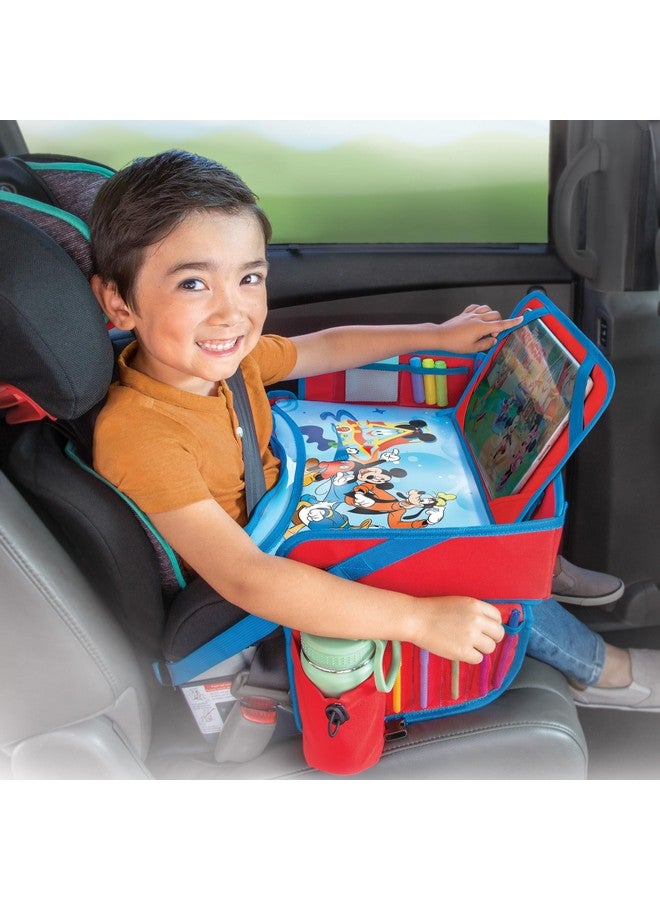 MICKEY MOUSE صينية سفر للأطفال من ميكي ماوس للسيارة، صينية مقعد السيارة للأطفال للسفر، صواني السيارة للأطفال لأساسيات وأنشطة الرحلات البرية - Image 1