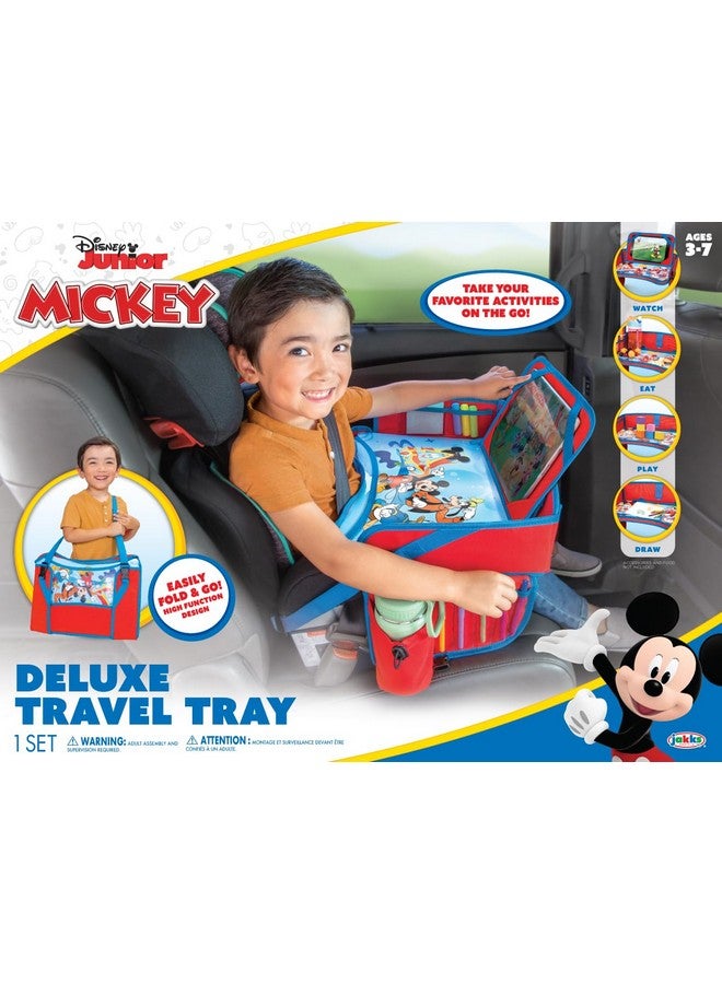 MICKEY MOUSE صينية سفر للأطفال من ميكي ماوس للسيارة، صينية مقعد السيارة للأطفال للسفر، صواني السيارة للأطفال لأساسيات وأنشطة الرحلات البرية - Image 4