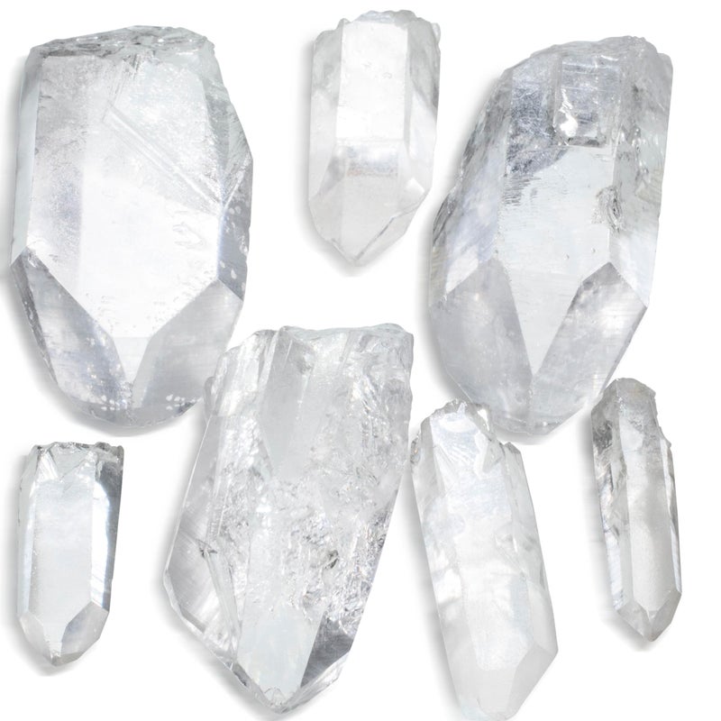 KALIFANO Museum Grade Quartz Points Bundle 500 Carats  Bulk High Energy Raw Lemurian Reiki Cuarzo Crystal Used for Clarity and Purpose  Information Card Included Family Owned  Operated