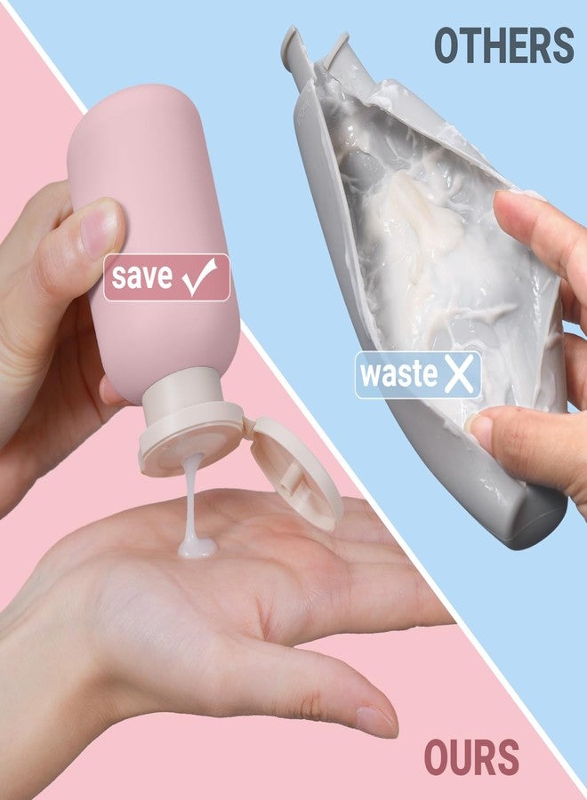 ASEVAT 3.4 oz/3 Pcs Travel Bottles for Toiletries, Leak Proof Squeeze Bottles Refillable, Plastic Bottles with Caps for Shampoo, Lotion, Cream, Conditioner and Liquids - Image 2