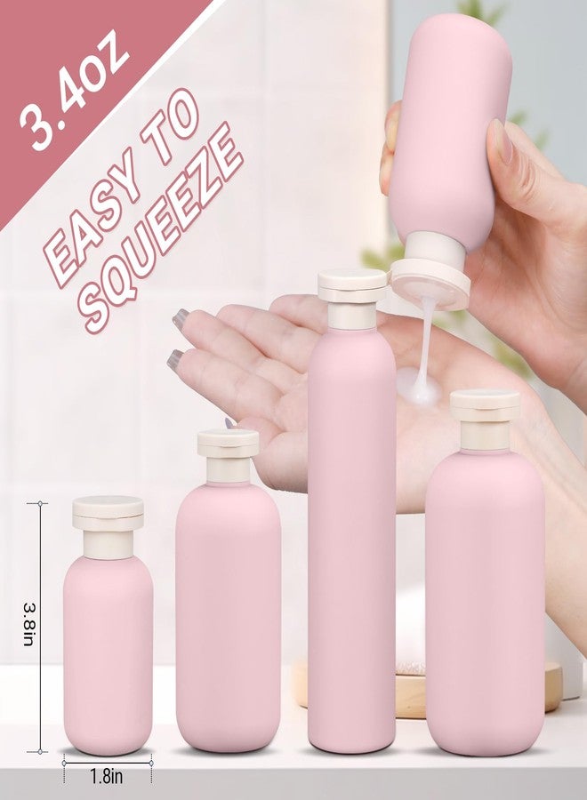 ASEVAT 3.4 oz/3 Pcs Travel Bottles for Toiletries, Leak Proof Squeeze Bottles Refillable, Plastic Bottles with Caps for Shampoo, Lotion, Cream, Conditioner and Liquids - Image 3