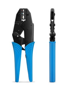 Excefore Crimping Tool for Heat Shrink Connectors, AWG22-10 Crimping Tool For Insulated Electrical Connectors, Ratcheting Wire Terminal Crimper - Crimping Pliers - Electrical Crimping Tool (30C, Blue)  - Image 1