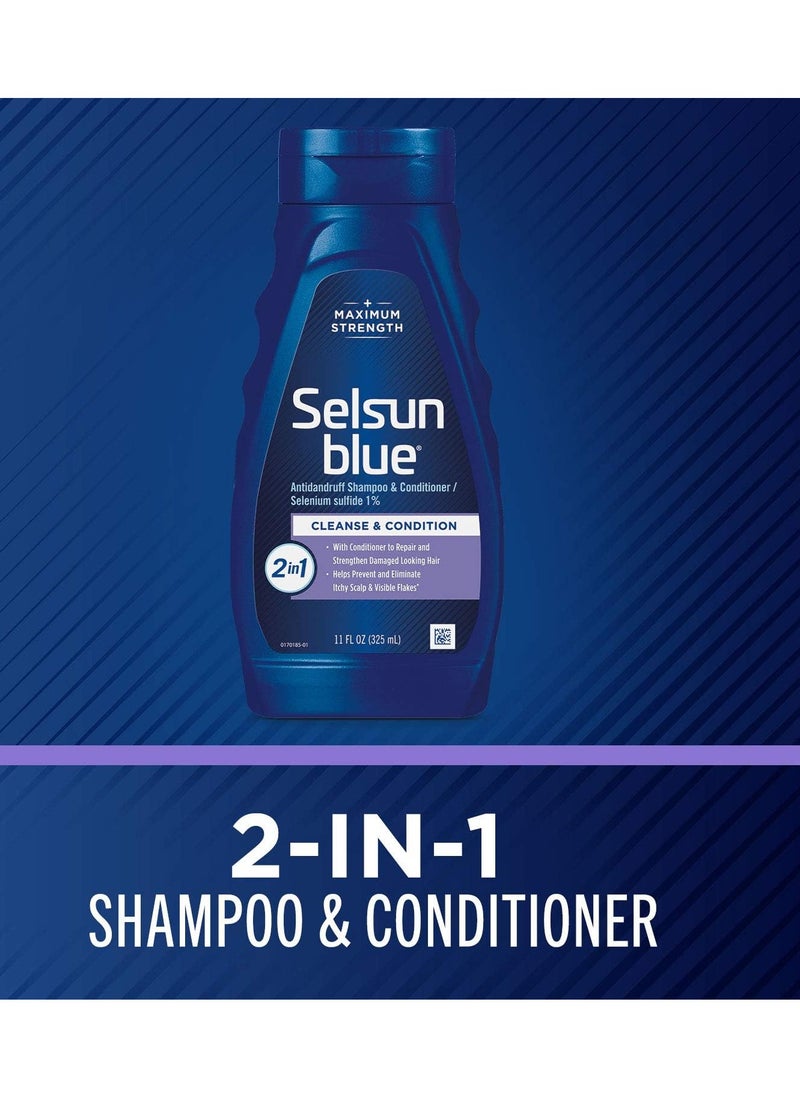 Selsun blue Selsun Blue Medicated Anti-dandruff Shampoo with Menthol, 11 fl. oz., Maximum Strength, Provides Cooling Soothing Sensation, Repairs & Strengthens Damaged Hair.  - Image 2