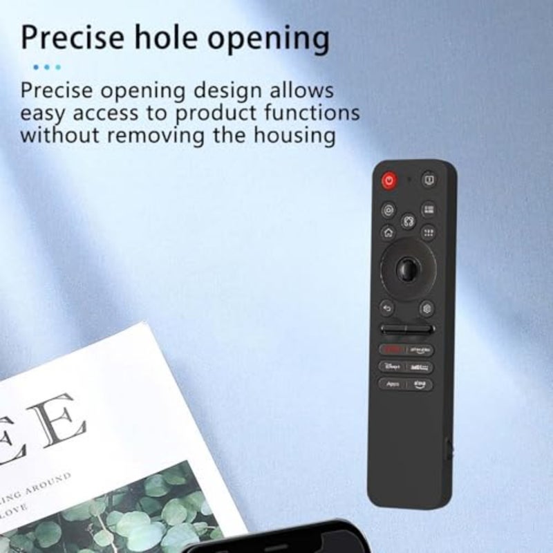 Cover for LG MR25GA Remote Control, Silicone Case for Remote Control, Washable, Shockproof, Dropproof Lightweight Protective Case for LG MR25GA Black - Image 5