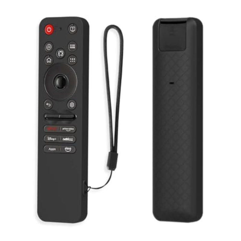 Cover for LG MR25GA Remote Control, Silicone Case for Remote Control, Washable, Shockproof, Dropproof Lightweight Protective Case for LG MR25GA Black - Image 1