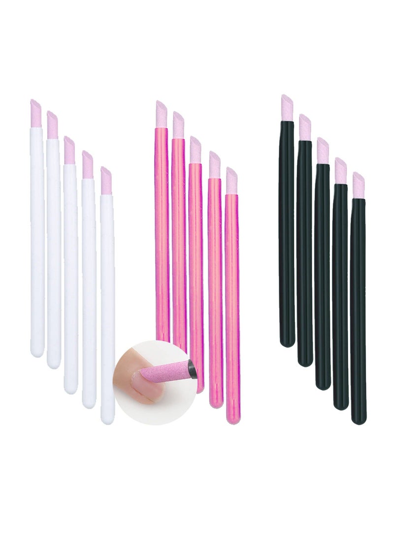 Y&D Pumice Stone Nail File Cuticle Pusher, 30 Pcs 3 Color Art Pen Remover Trimmer Buffer Manicure Tools Sanding Sticks for Household Beauty Salon Peeling Dead Skin Repairing  - Image 1