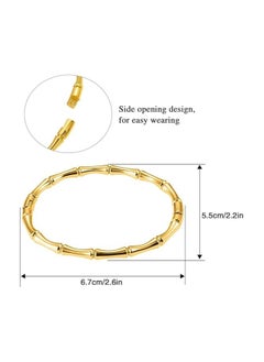 Fayrouz Jewellery Bamboo Inspired Hoop Bracelets Elegant, Simple, and Slim Classic Wide Adjustable Unisex Bamboo Bracelet. Bracelet by Fairuz Jewelry  - Image 2