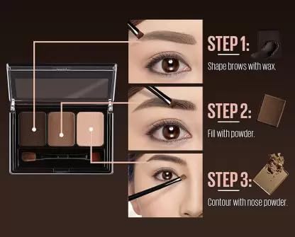 أفضل مكياج عيون مدخنة لPalette الحواجب 3 في 1 10 جرام - Image 4