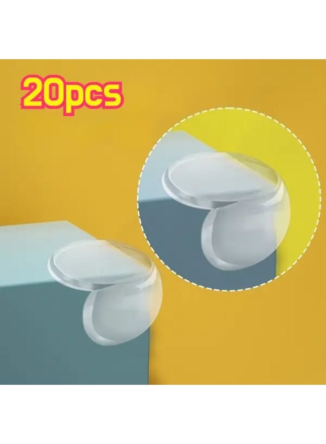 20pcs Transparent Anti Collision Corner Protectors Scratch Resistant Adhesive Furniture Covers - Image 1