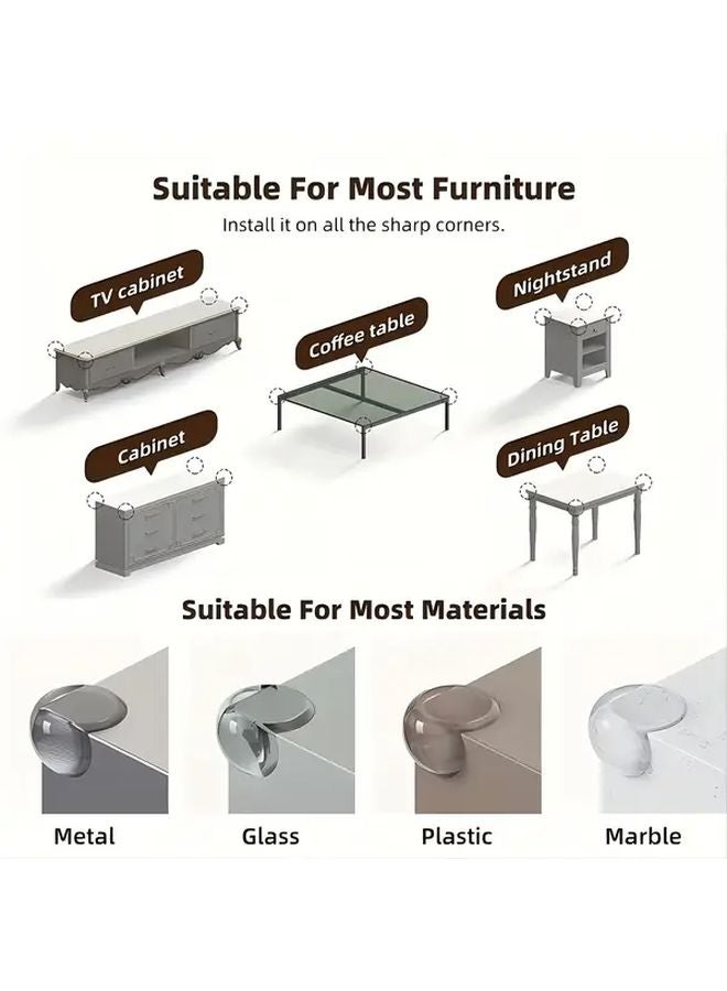 20pcs Transparent Anti Collision Corner Protectors Scratch Resistant Adhesive Furniture Covers - Image 5