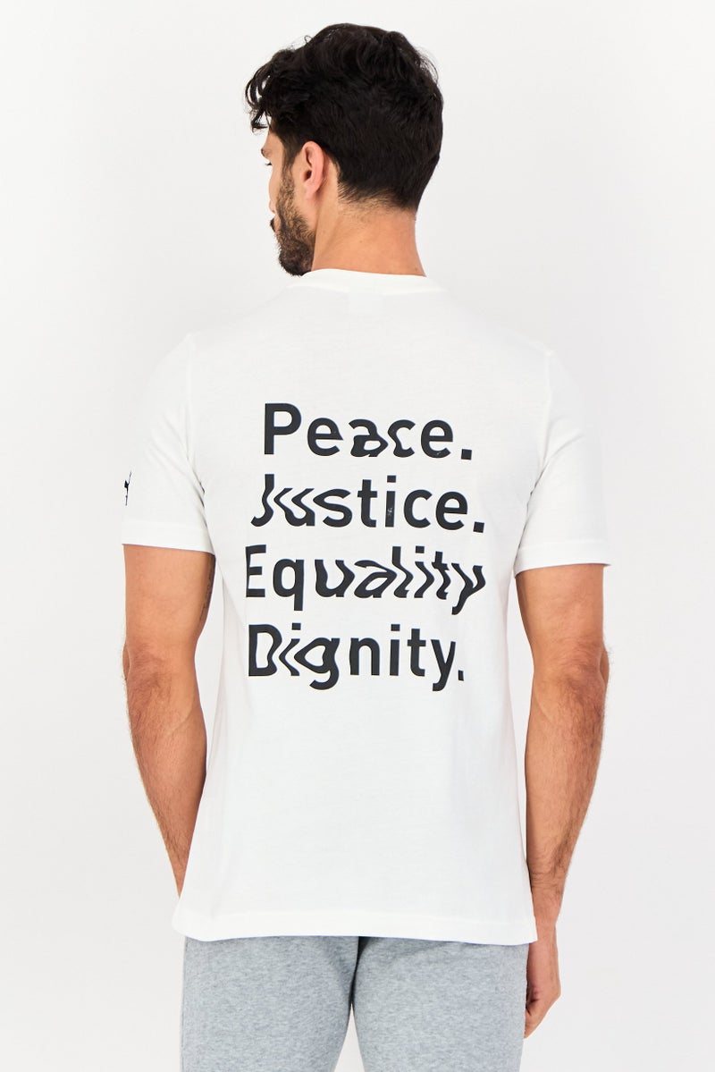 PUMA Men Sportswear Fit Short Sleeve Outdoor T-shirt, White - Image 3