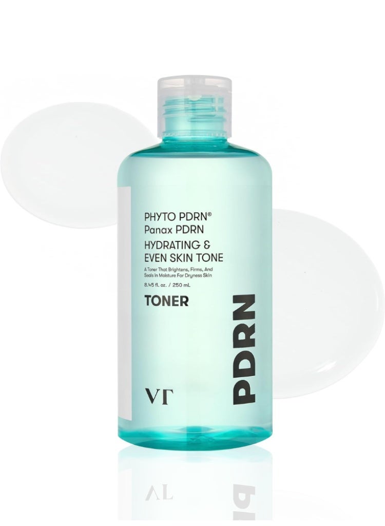 في تي كوزمتيكس VT Cosmetics PDRN Toner 250ml تونر كوري مرطب لدعم حاجز البشرة ونعومة وإشراقة صحية - Image 1