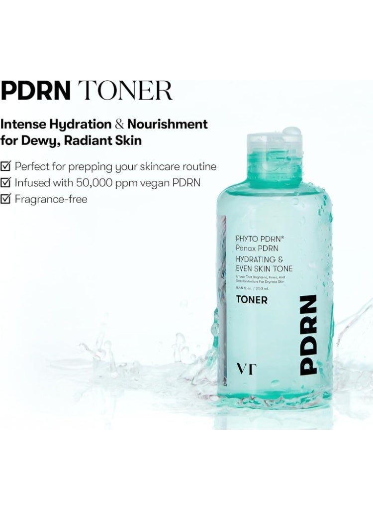 في تي كوزمتيكس VT Cosmetics PDRN Toner 250ml تونر كوري مرطب لدعم حاجز البشرة ونعومة وإشراقة صحية - Image 2
