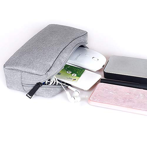 ERCRYSTO Universal Electronics/Accessories Soft Carrying Case Bag, Durable & Light-weight,Suitable for Out-going, Business, Travel and Cosmetics Kit (Small+Big-Gray) - Image 5