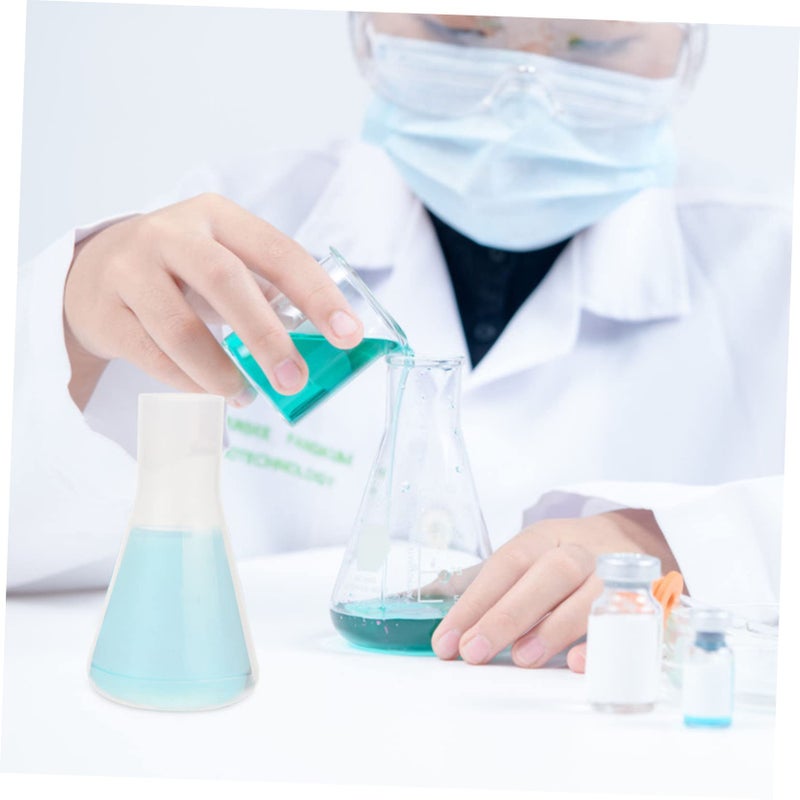 10Pcs Plastic Ergonomic Erlenmeyer Flask Set with Accurate Scale for Laboratory Chemistry Experiments Easy to Clean - Image 3