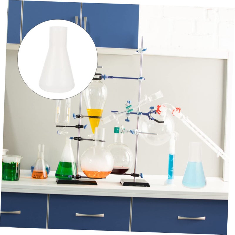 10Pcs Plastic Ergonomic Erlenmeyer Flask Set with Accurate Scale for Laboratory Chemistry Experiments Easy to Clean - Image 4