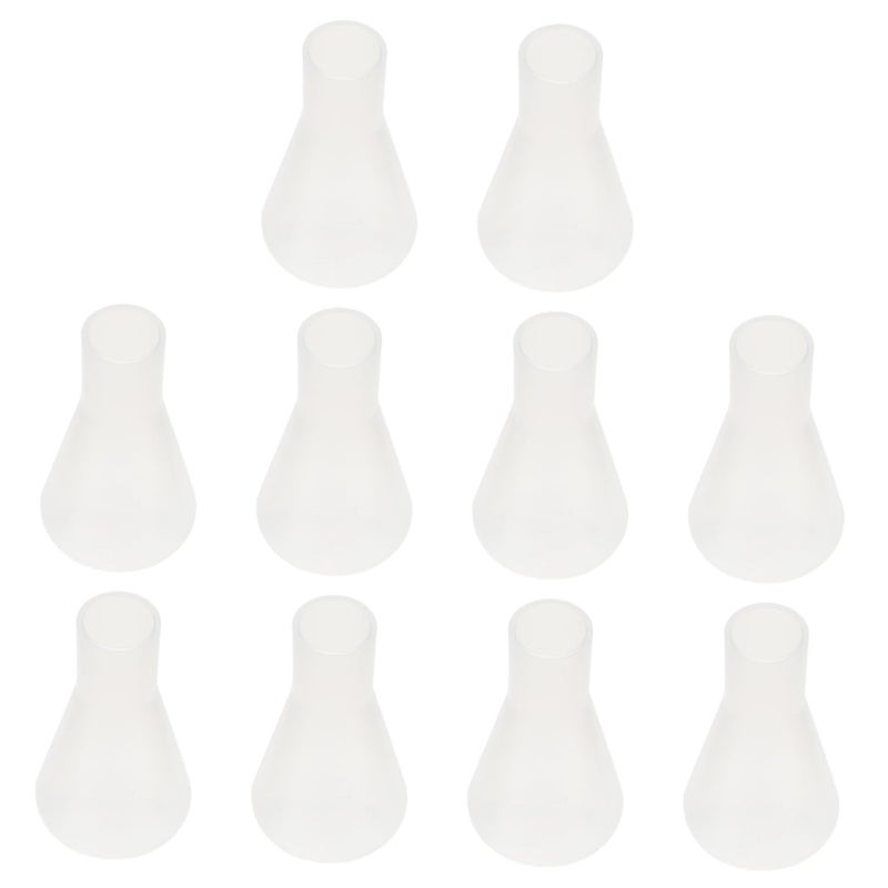 10Pcs Plastic Ergonomic Erlenmeyer Flask Set with Accurate Scale for Laboratory Chemistry Experiments Easy to Clean - Image 2