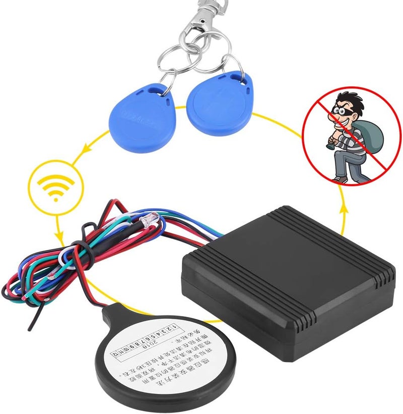 Motorcycle ID Card Lock ID Card Sensor Anti Theft Device Security Lock Motorcycle Security System Smart Induction Invisible Alarm Sensor Motorcycle Alarm with Remote car Alarm car Alarm - Image 2