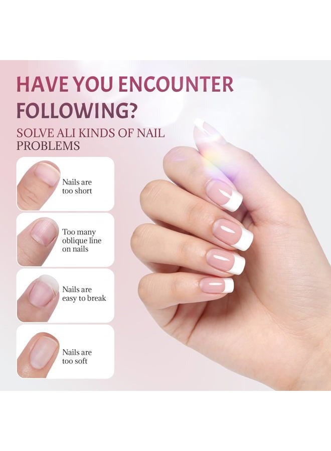 Ranrose 600PCS Short French Style False Nails Half Cover Nails Tips,White Short Acrylic Extension Finger Nail 12 Sizes with Box (French) - Image 3