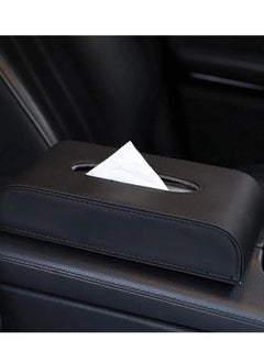 Generic Premium Tissue Holder , Faux Leather Gaintston Sun Visor Tissue Holder, Stylish and Convenient Facial Tissue Dispenser for your Vehicle (Black)  - Image 2