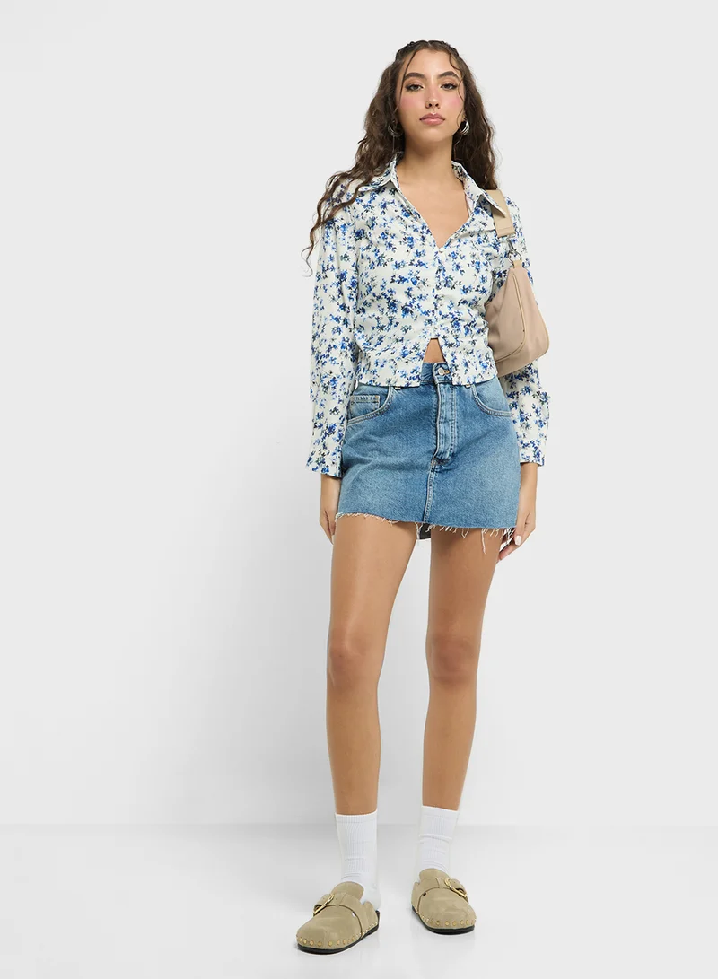 جينجر Floral Fitted Shirt