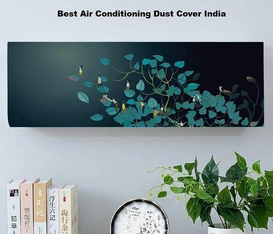 Ameedarshan Polyester Printed Air Conditioning Dust Cover Folding Designer Ac Cover For Indoor Split Ac 1.5 Ton (97X 31X 21 Cm ) (Green Pan) - Image 2