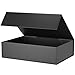 ROSTELACK Black Gift Box 119 x 85 x 33 with Magnetic Closure Lid Gifts Boxe for PresentsBridesmaid Gift BoxesCute BoxBirthday Gifts BoxeLuxury for Gift Packaging Magnetic Gifts Boxes for Wrapping Gift - Image 1