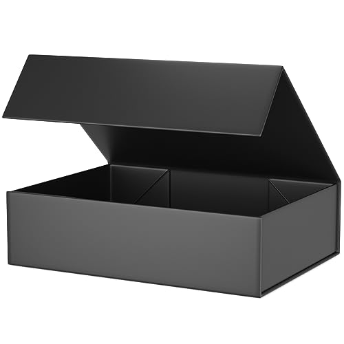 ROSTELACK Black Gift Box 119 x 85 x 33 with Magnetic Closure Lid Gifts Boxe for PresentsBridesmaid Gift BoxesCute BoxBirthday Gifts BoxeLuxury for Gift Packaging Magnetic Gifts Boxes for Wrapping Gift - Image 2