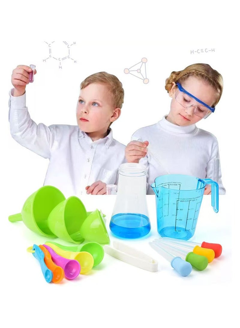 DELGREEN Kids Science Experiment Kit with Goggles Scientist Coat Costume Laboratory Set Scientist Pretend Play Toys Educational Learning Scientific Toys  - Image 3