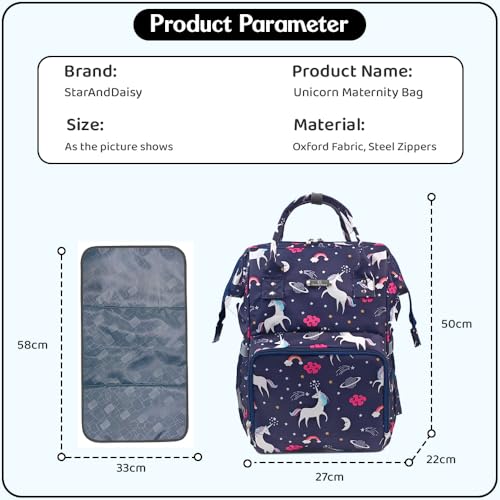 StarAndDaisy Baby Bag for Mother Travel/Diaper Bag for Mothers for Travel with Changing Sheet/Diaper Bags for Mom with Multiple Pockets with 3 Double Insulated Bottle Holders (Blue) - Image 5
