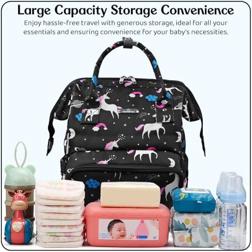 StarAndDaisy Baby Bag for Mother Travel/Diaper Bag for Mothers for Travel with Changing Sheet/Diaper Bags for Mom with Multiple Pockets with 3 Double Insulated Bottle Holders (Blue) - Image 3