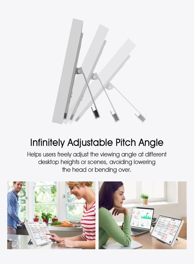 LANGZIHT Adjustable Desktop Stand Compatible with 15'' Smart Family Calendar - Heavy-Duty Metal, Infinite Tilt Adjustment - Premium Accessory for Digital Calendar - Image 4
