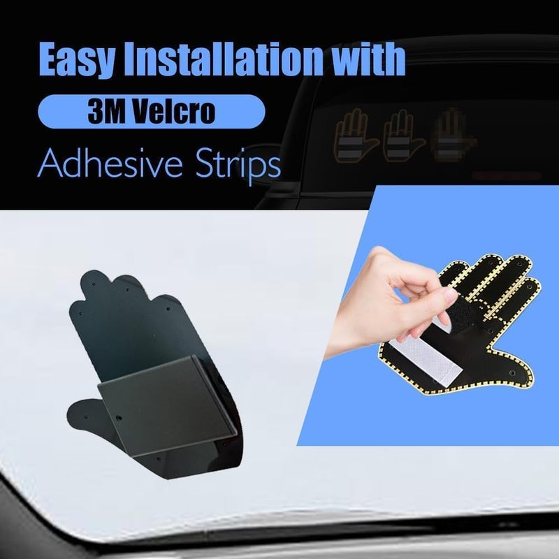 klarako The GloGesture - Led Hand Sign, The GloGesture™ - Led Hand Sign, Glogesture Led Hand Sign, Glowgesture Car Hand Light, Glogesture Hand Light for Car With remote control (Men) - Image 3