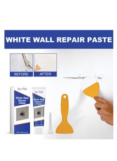 JUE-FISH Wall Repair Cream, Hole Finishing Putty, Wall Repair Paste, White Wall Filling Putty, Wall Repair Kit for Scratches, Cracks, Graffiti  - Image 2