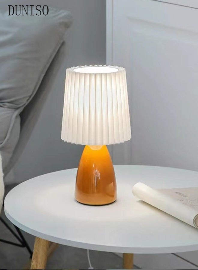 DUNISO Table Lamp Bedside Table Lamp with 3 Colors Rechargeable Lamp, Portable RetroTable Lamp for Bedroom, Desk Lamps for Bedroom Living Room Dinner Bar - Image 4