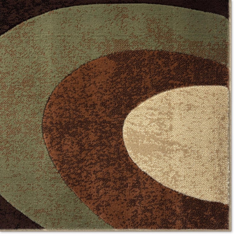 Home Dynamix Tribeca Slade Contemporary Abstract Area Rug, Brown/Green, 5'2"x7'2" - Image 4