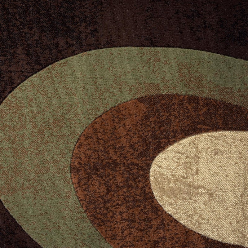 Home Dynamix Tribeca Slade Contemporary Abstract Area Rug, Brown/Green, 5'2"x7'2" - Image 3