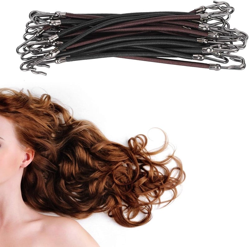 Brrnoo Open Ponytail Hooks, Ladies Hooks, Hair Clips, Elastic Headbands, Ponytail Holders, Hair Accessories, Elastic Rubber Bands, Multi-Function Tying Data Cables (20 Pieces) - Image 3