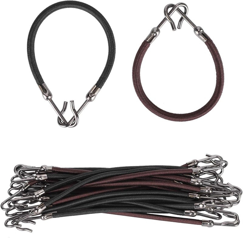 Brrnoo Open Ponytail Hooks, Ladies Hooks, Hair Clips, Elastic Headbands, Ponytail Holders, Hair Accessories, Elastic Rubber Bands, Multi-Function Tying Data Cables (20 Pieces) - Image 1