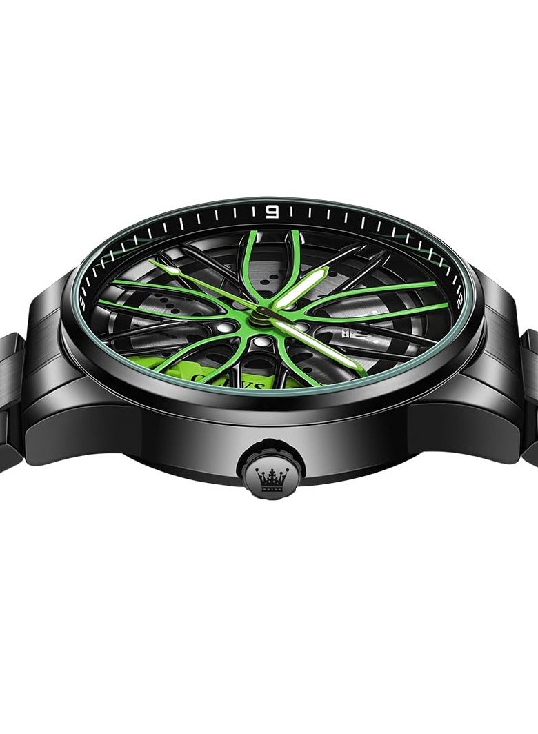 OLEVS Men's Luminous Waterproof Stainless Steel Fashion Watch 9937 - Image 3