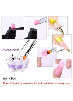 Remy Belle Dual-Ended Poly Gel Brush and Picker 2 in 1 Designs Brushes Stainless Steel Tool for UV Gel Acrylic Nails Extension  - Image 3