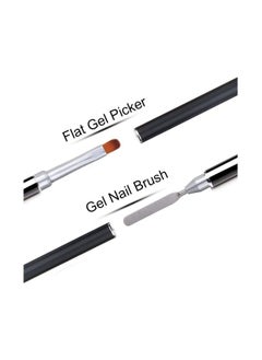 Remy Belle Dual-Ended Poly Gel Brush and Picker 2 in 1 Designs Brushes Stainless Steel Tool for UV Gel Acrylic Nails Extension  - Image 2