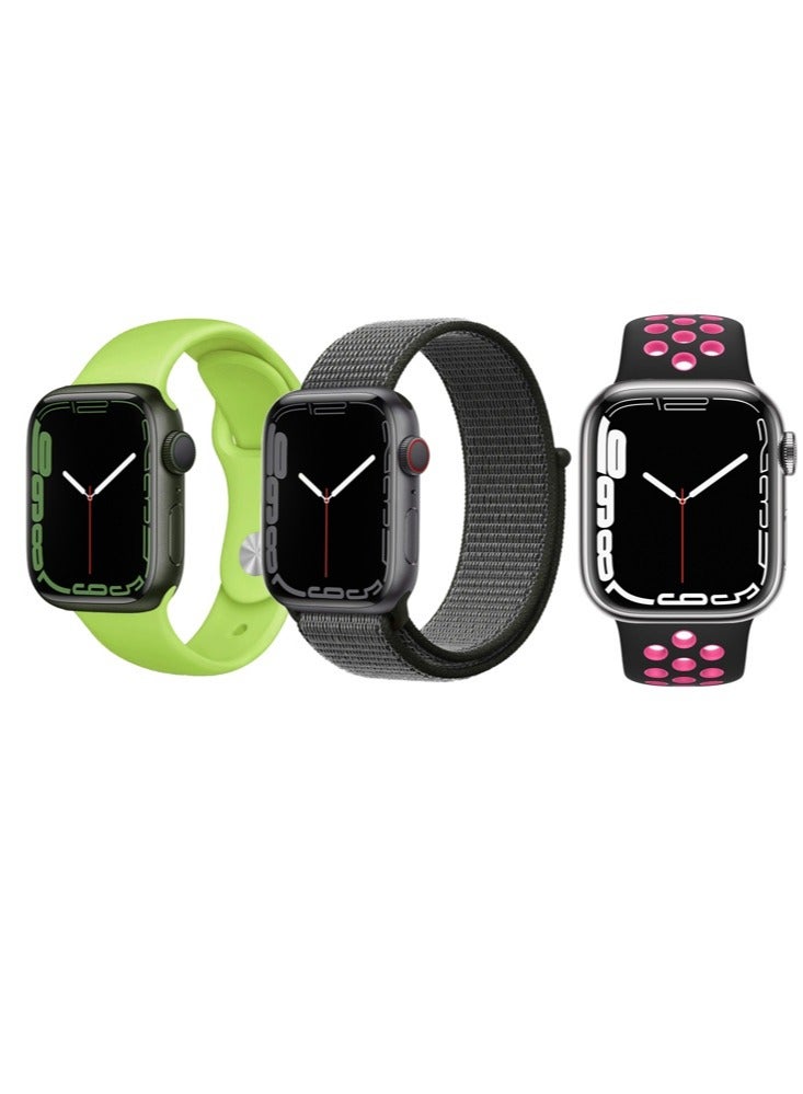 بيرفيي 8 قطع لتبديل سوار الساعة لساعة Apple Watch بأحجام 49/45/44/42 ملم من السلسلة 8/7/6/5/4/SE. - Image 1