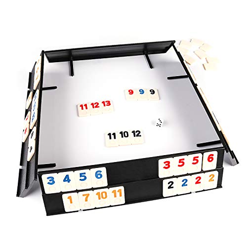 KAILE 106 Rummy Tiles Game, Rummy Cube Sets Travel Game Outlasting Color with Aluminum Case & 4 Anti-Skid Durable Trays,2-4 palyers - Image 2