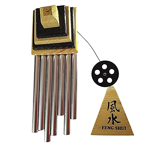 Ripe India® Feng Shui Vastu 7 Pipe Wind Chime for Balcony Window and Aluminum Wind Chime Positive Energy Silver Color 60 Cm - Image 5