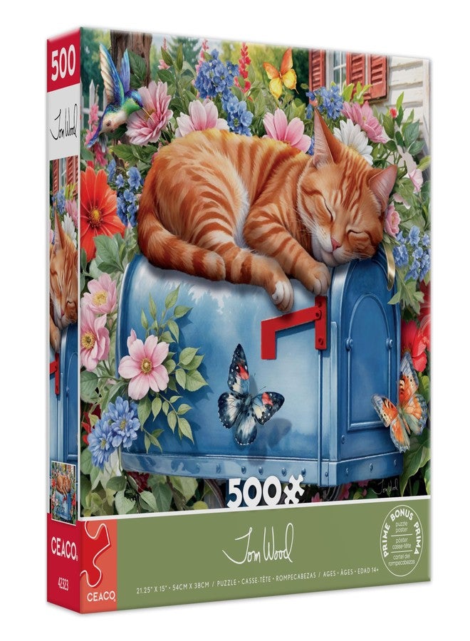 سيكو لعبة تركيب الصور Ceaco - Tom Wood - Cat Nap - 500 قطعة - نشاط مريح وممتع للكبار - Image 1