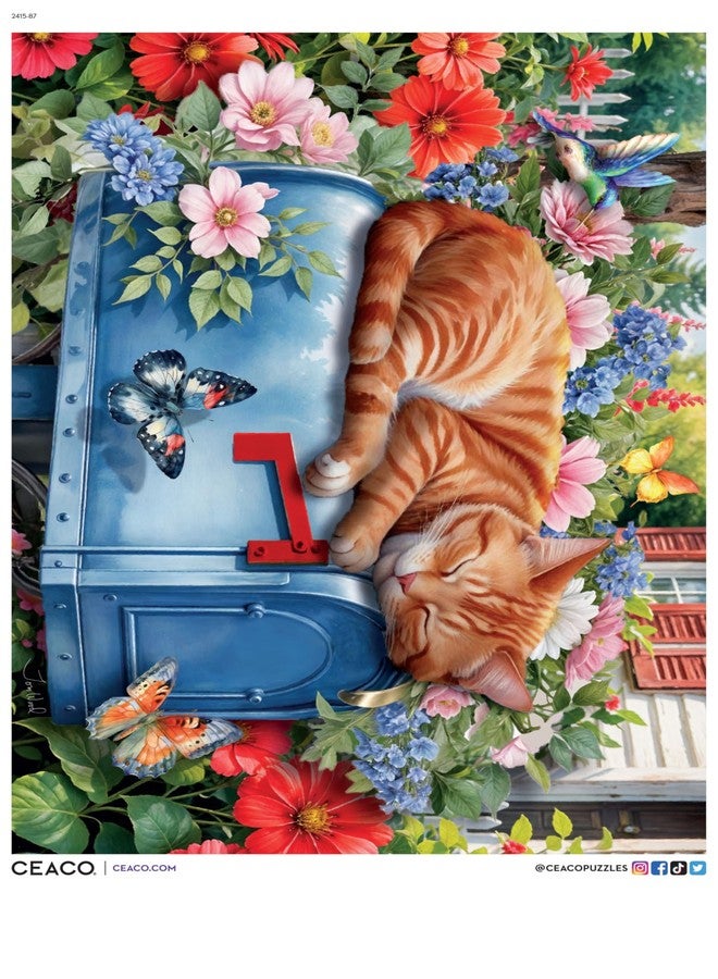 سيكو لعبة تركيب الصور Ceaco - Tom Wood - Cat Nap - 500 قطعة - نشاط مريح وممتع للكبار - Image 5
