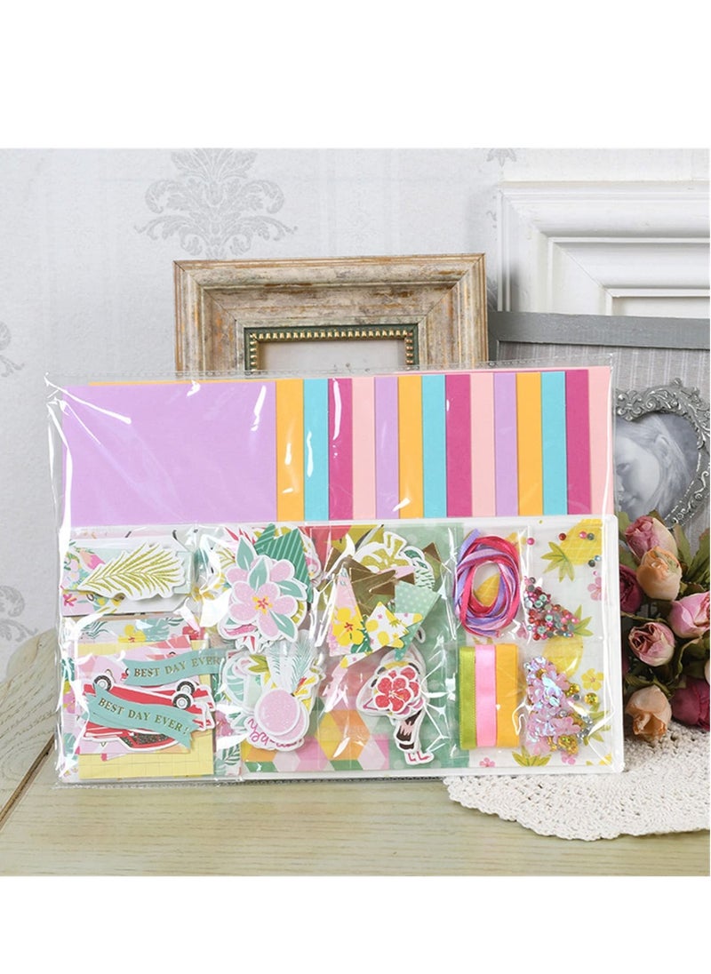 NIBEMINENT - Handmade DIY Greeting Card Kits Material Pack Colored Paper Craft Kit Folded Cards with Decoration Accessories and Matching Envelopes for Girls Boys - Image 1