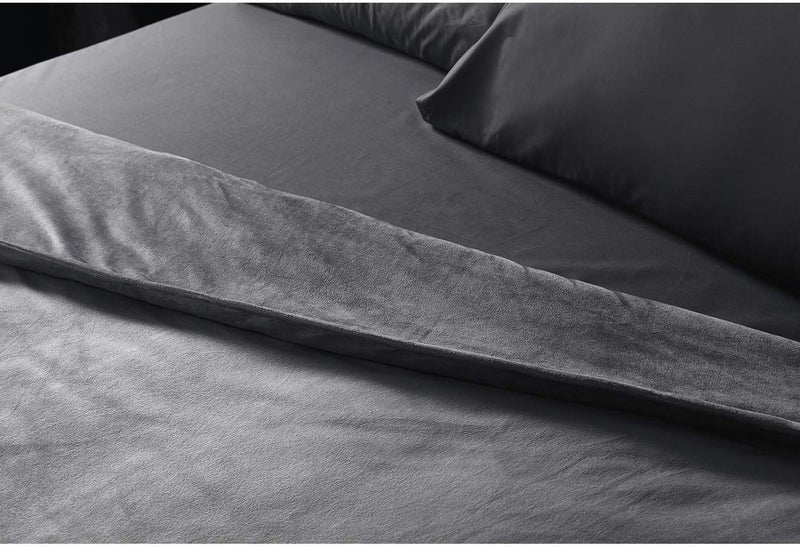 RelaxBlanket 48''x72'' Duvet Cover for Weighted Blanket | Premium Super Soft Minkey | Dark Grey - Image 3